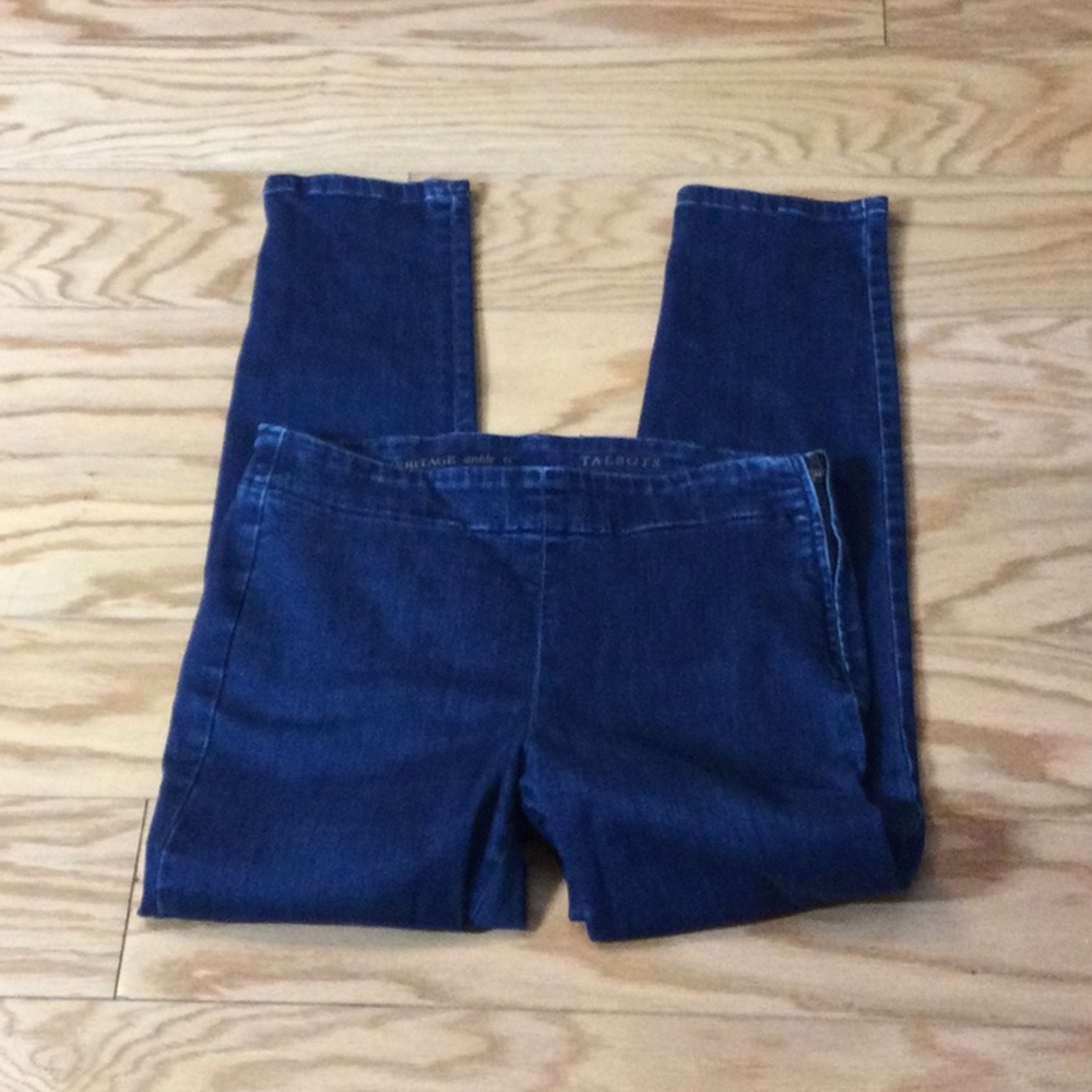6 Talbots Heritage Ankle Side Zip Blue Denim Jeans - Picture 2 of 16